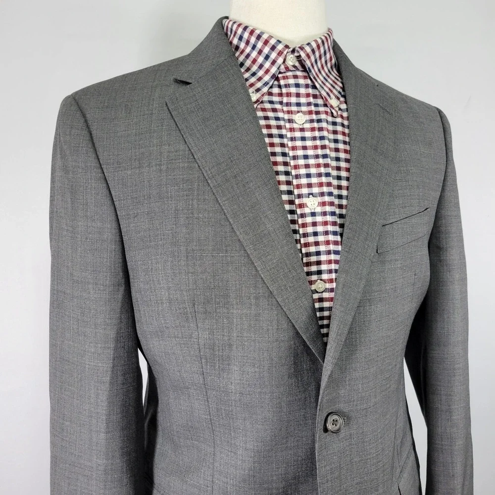 Lauren Ralph‎ Lauren Men's Sport Coat Blazer Two Button SRK SKN Gray Wool 40R